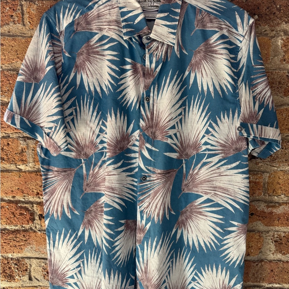 Ted Baker Tropical Blue Palm Men's Shirt